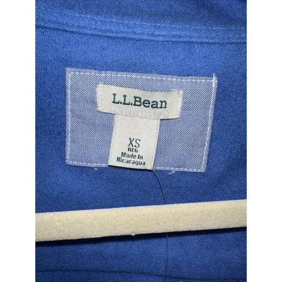 LL Bean Vintage Pullover Flannel/Fleece Blue Half Zip XS Women, Regular Fit NWT - Picture 3 of 11
